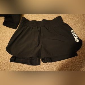 Black womens gymshark athletic shorts- medium